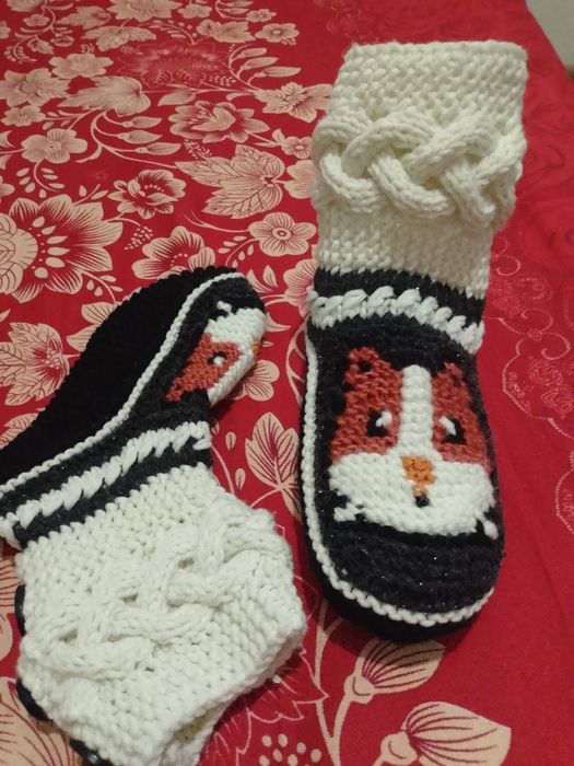 Вязанные носки следки