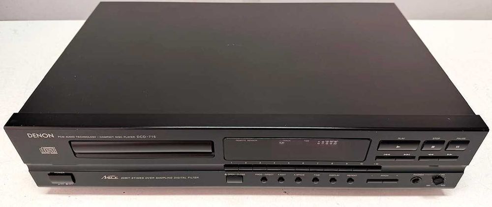 CD Player Denon DCD-715 – Lambda 20 Bit ASLC – Pitch Control – Coaxial – Made in Germany