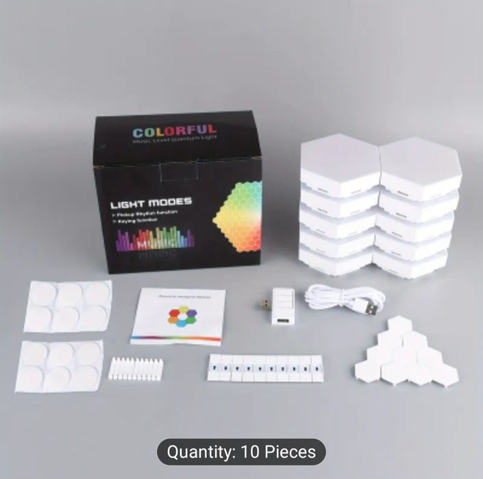 Модулна Led стенна лампа,10 части,rjb