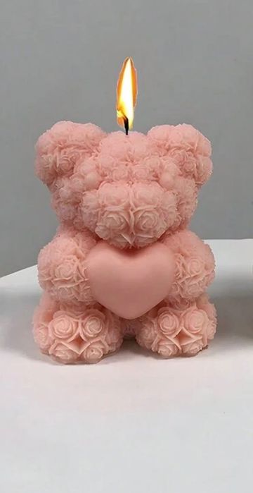 Свещ мече/цветя/ бебе