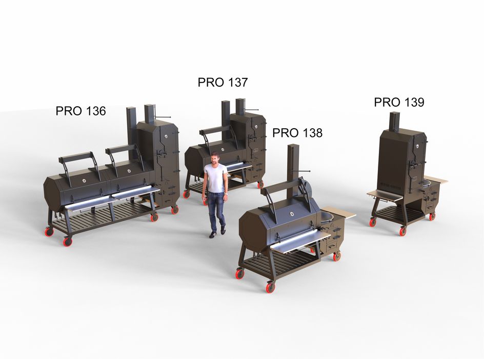 Смокер-гриль-коптильня “PRO-136”,профессиональный смокер,мангал