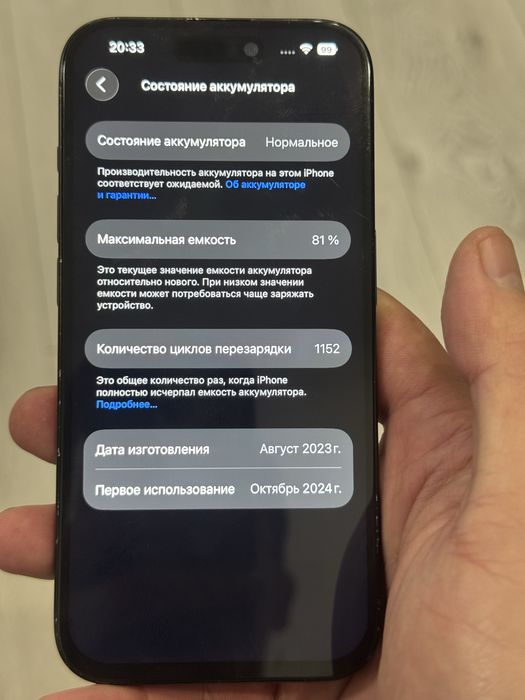 iPhone 15 pro 256gb 81%