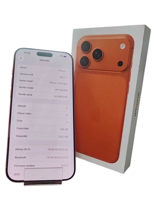 Iphone 17 Pro Max 256Gb Cosmic Orange / Amanet Cashbook Braila Halelor