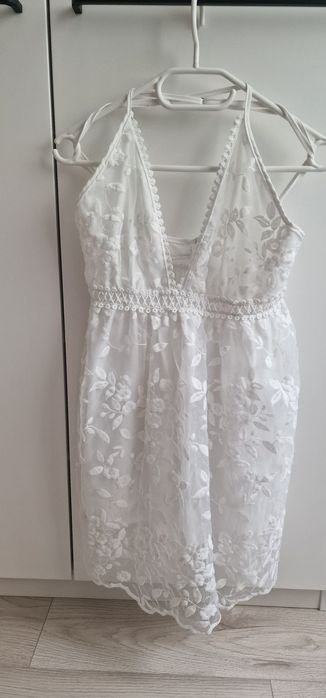MAYA Rochita alba cu plasa cu broderie imaculata, S 34