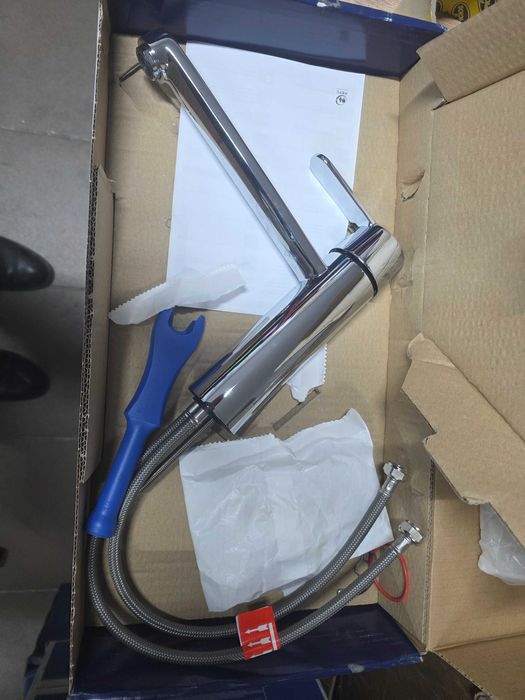 Baterie bucătărie monocomandă GROHE Get 30196000, crom