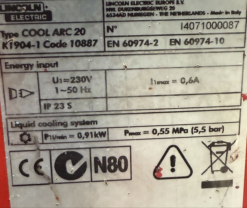 Aparat de sudura TIG AC / DC - MMA Lincoln Invertec V270-TP cu racire
