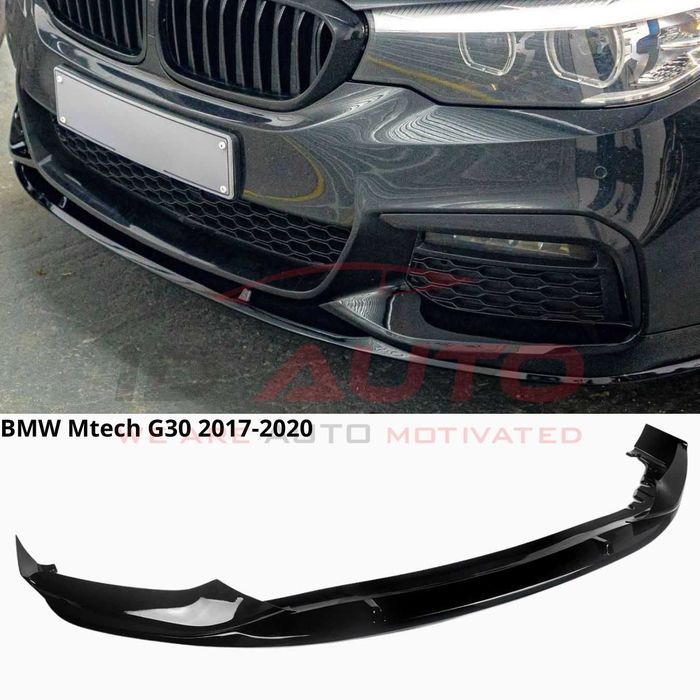 Преден лип спойлер за BMW G30 M Tech (2017–2020) – Черен гланц