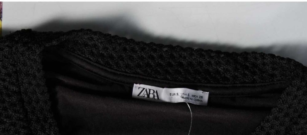 ZARA Дамска черна рокля S размер