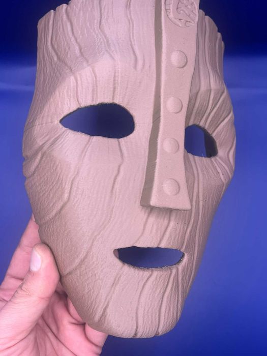 Mască „The Mask” – aspect lemn, prop decorativ / colecție