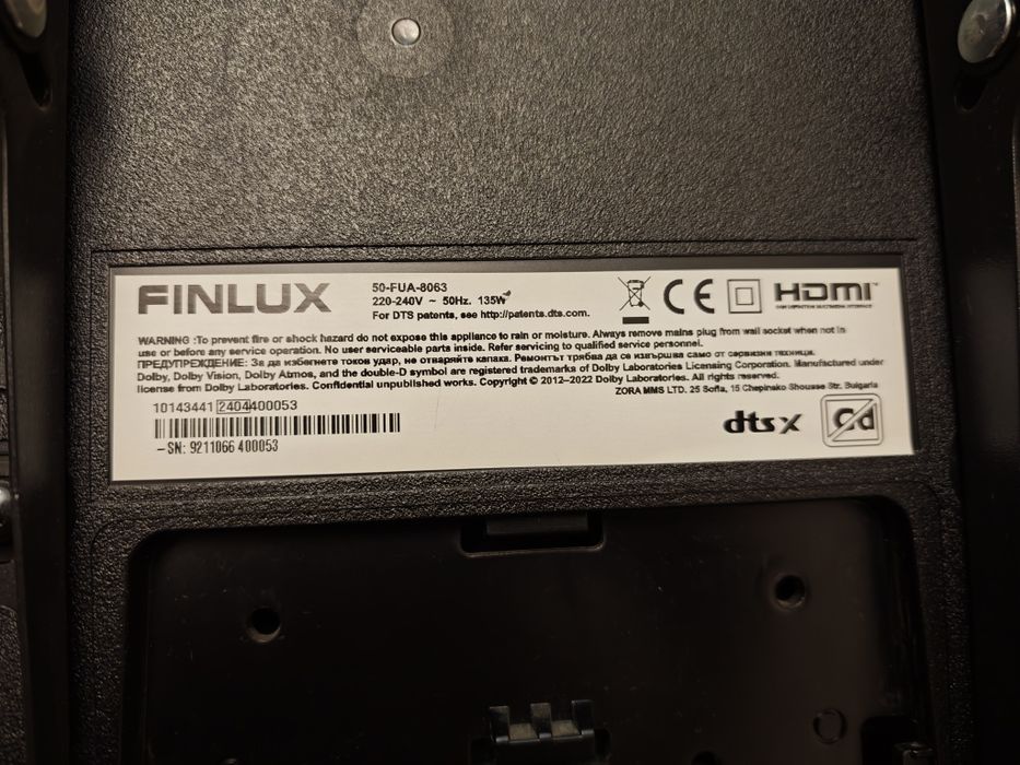 Finlux 50-FUA-8063 [50" 4k Android Smart TV]
