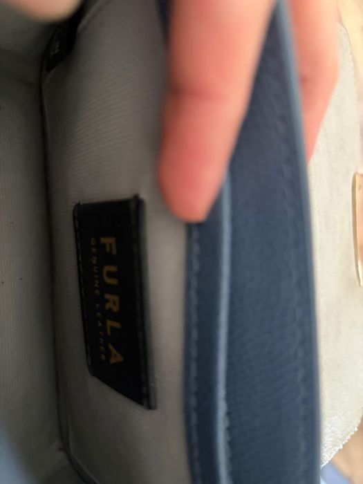 Furla Metropolis Mini Crossbody Blu Denim