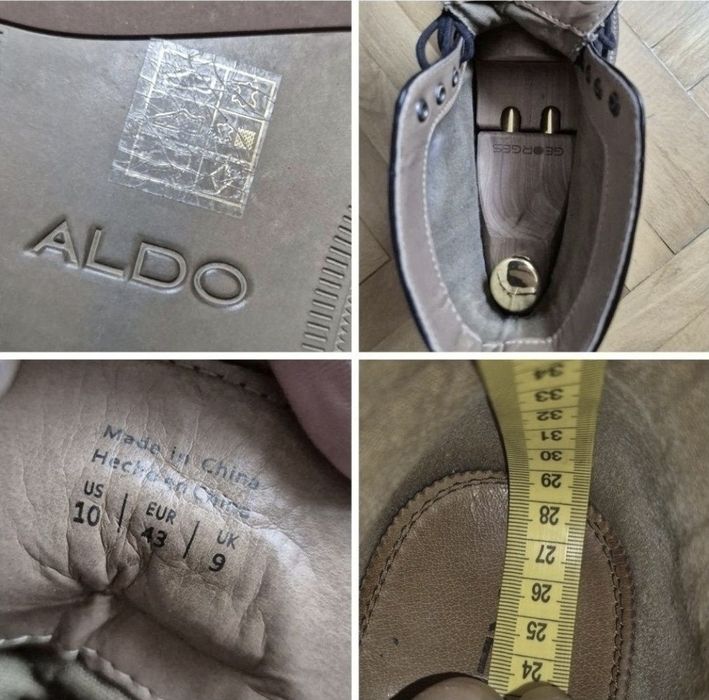 Ghete bărbătești ALDO, Piele Naturală, Talpă Cusută - 43 fit 42