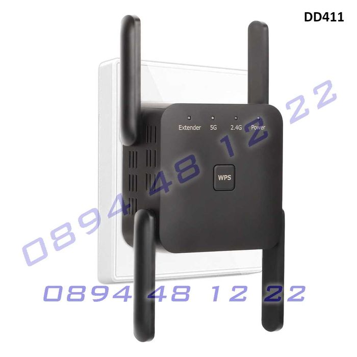 Рипитър двулентов WiFi усилвател повторител/рутер удължител обхват