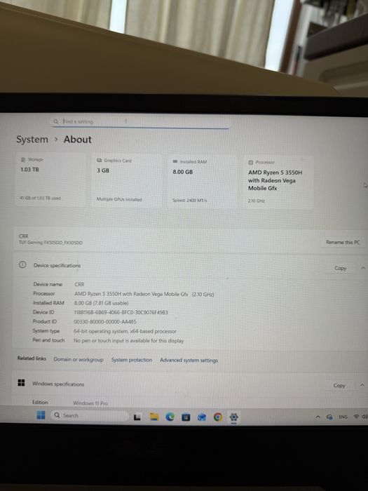 Laptop Gaming ASUS TUF F505DD