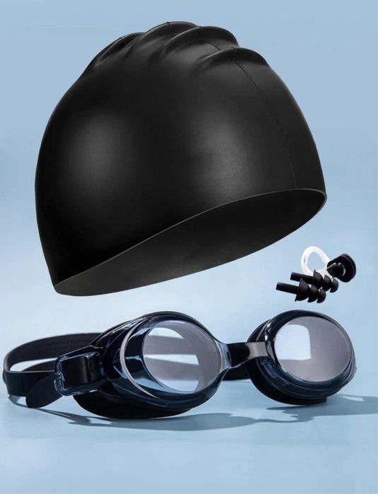 Vând set cu 5 accesorii reglabile pentru înot culoare neagră
