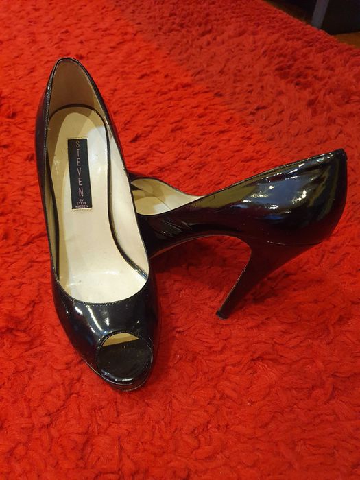 Papuci Steven dama toc 10 cm piele naturala
