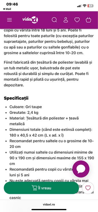 Bara protectie copii 180x 42