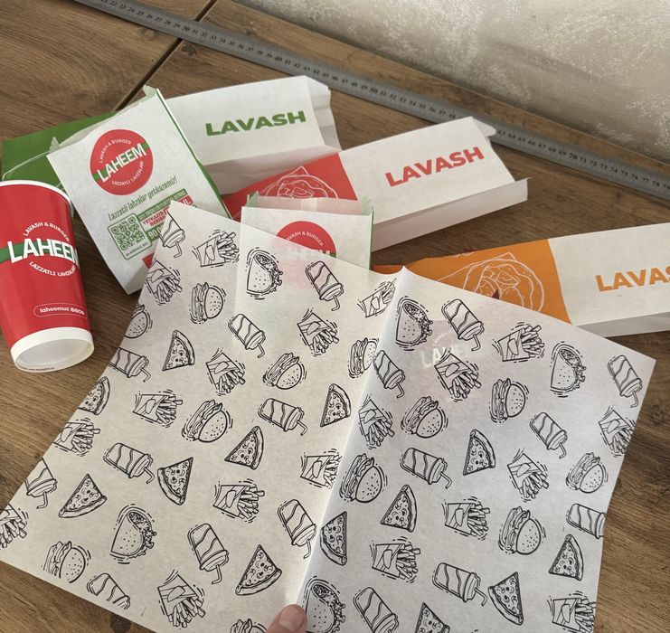 Fast food qogʻoz | Lavash qogʻoz | Brendli Stakan | Fri idish | Burger