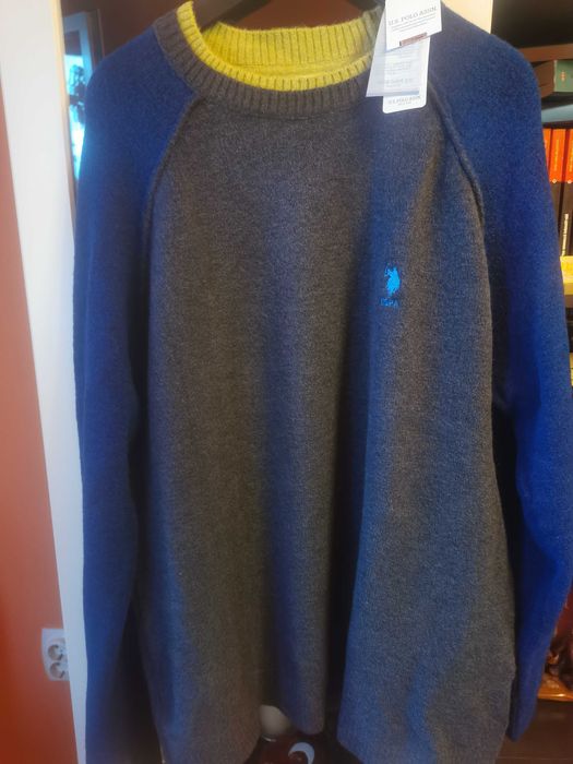 pulover polo assn din lana marimea xxl