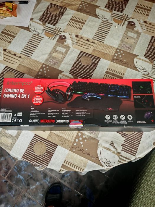Intempo-Нов Комплект геймърска мишка, клавиатура, слушалки и пад