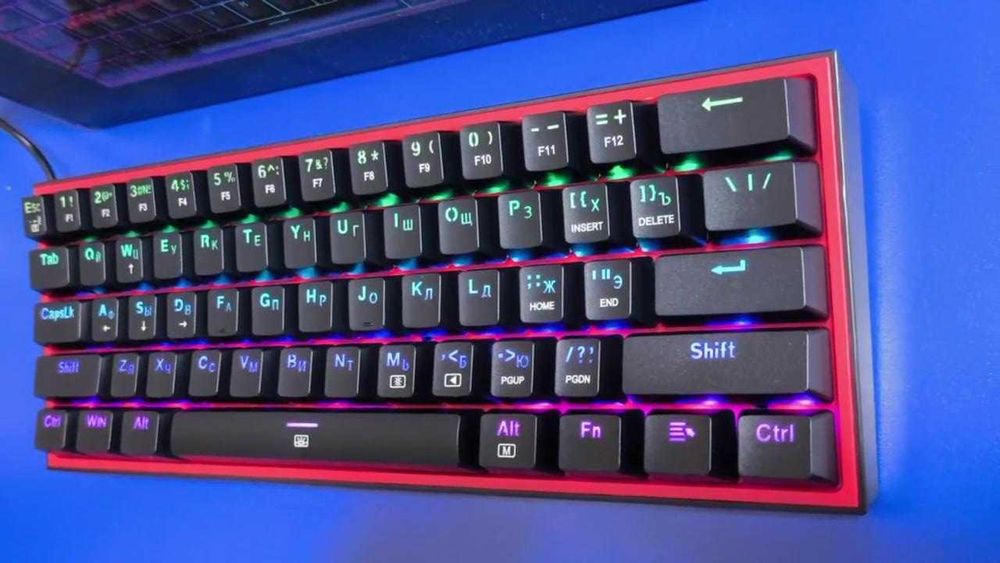 Клавиатура Redragon FIZZ механическая проводная оригинал  (60%) RU/EN