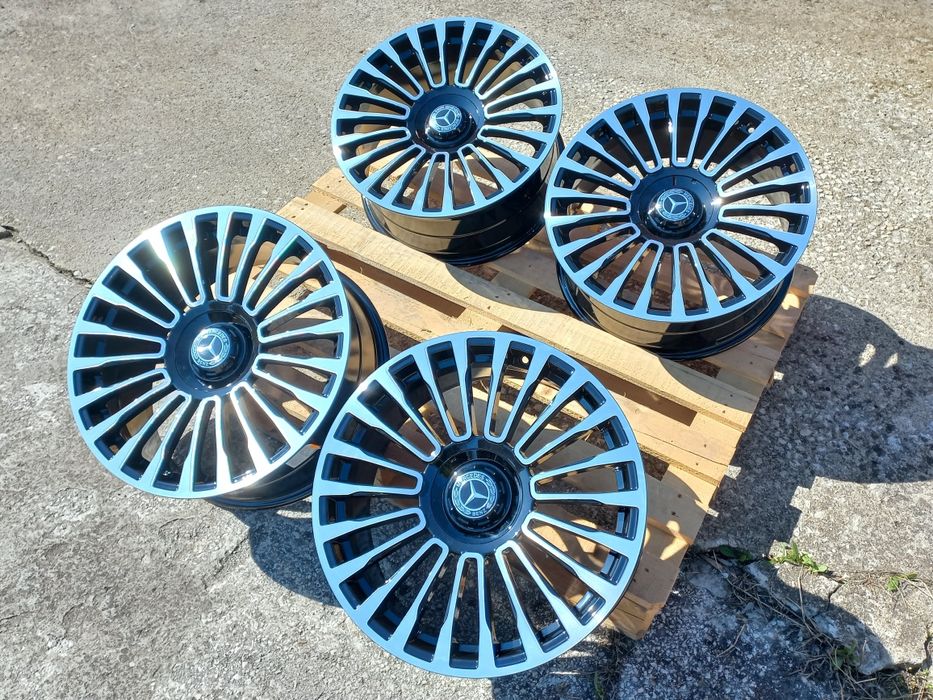 19 Mercedes C E S ML GLC GLE Class 8.5j et35 Black Polish Чисто Нови