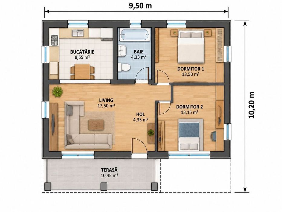 CASĂ individuală 90 mp,  teren 377 mp, VASLUI zona BRODOC;