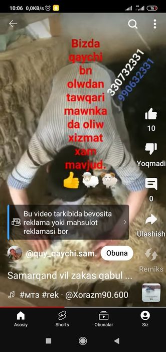 Quy juni olish xizmati