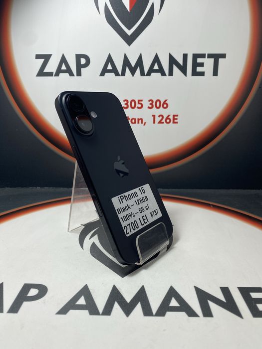 ZAP AMANET Vitan - iPhone 16 - 128GB - Black - 100% baterie