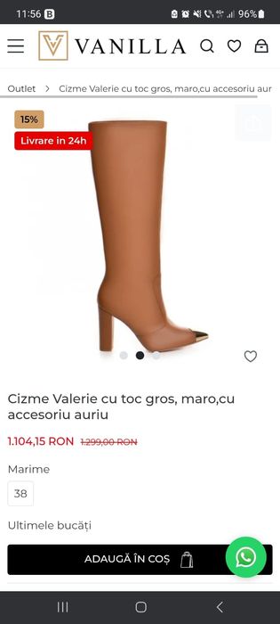 Cizme inalte,piele naturala,marca Mam' Zelle