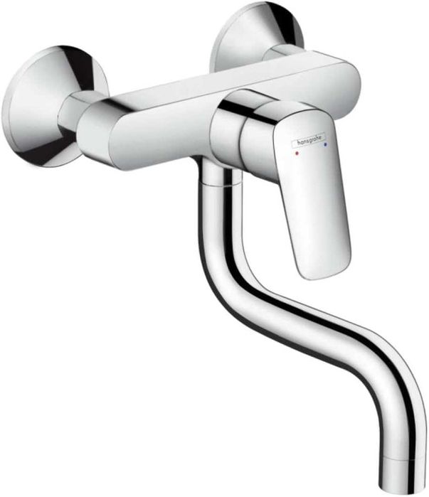 Baterie bucatarie Hansgrohe Logis cu montaj pe perete crom