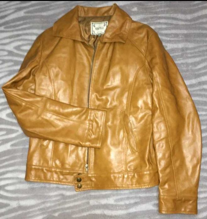 Geaca de piele culoare aur marimea L Vera Pelle marimea L.