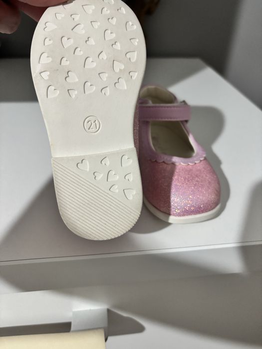 Balerini/pantofi roz cu sclipici marimea 21