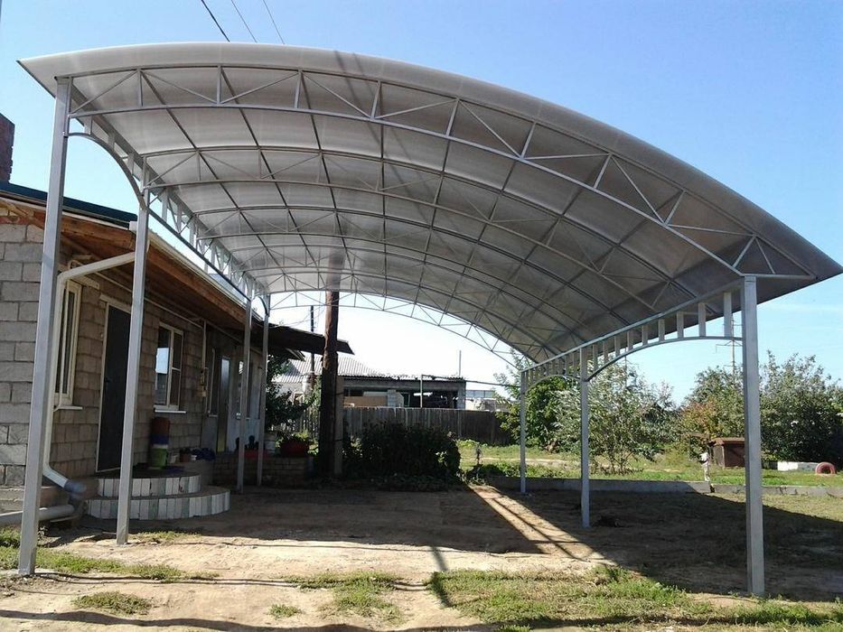 Навесы прямые и арочные.