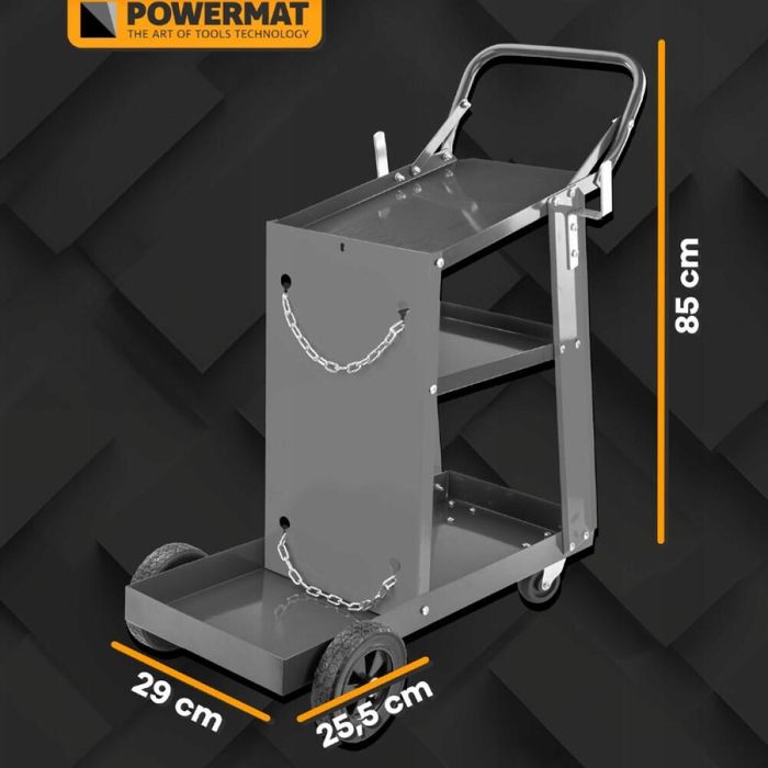 Carucior cu 3 rafturi pentru aparatul de sudura, capacitate maxima 100