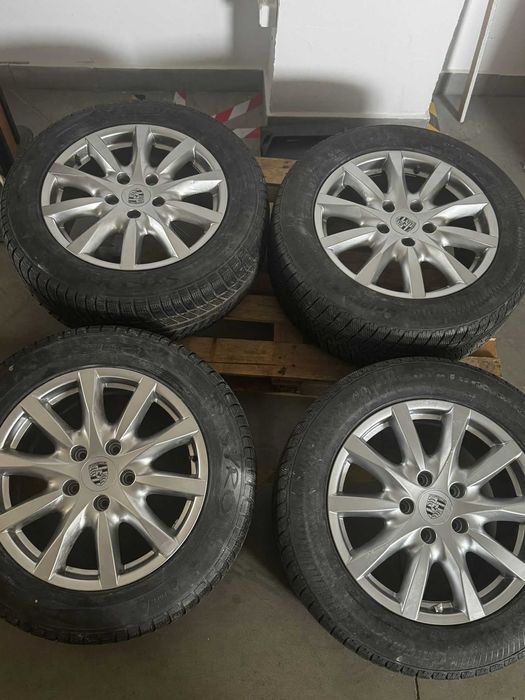 Set 4 jante aliaj originale Porsche Cayenne + anvelope M+S