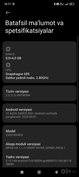 Redmi not 12 telefoni