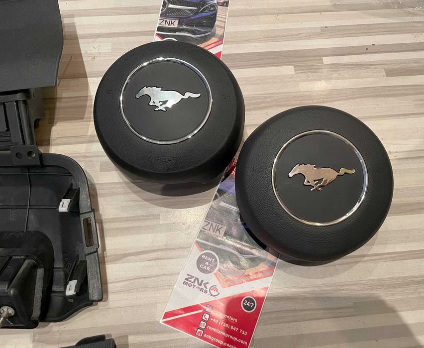 Ford Mustang kit airbag volan genunchi pasager - set centuri siguranta