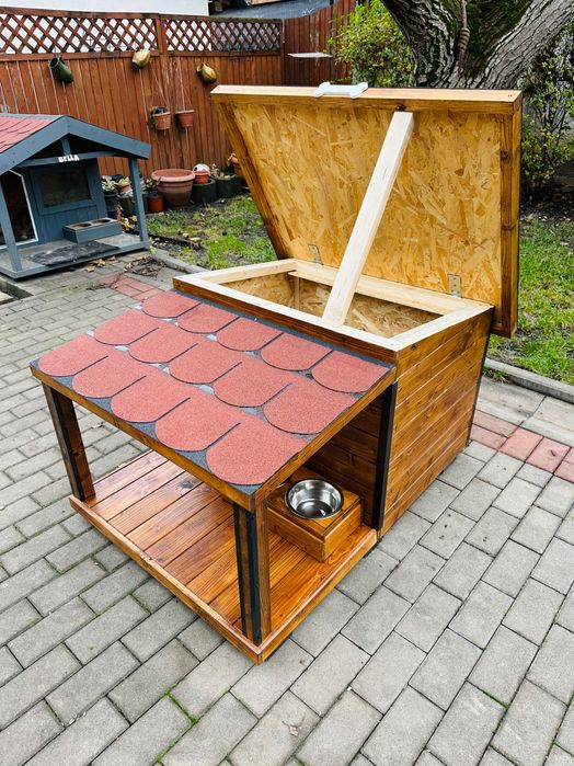 Cușcă câine PREMIUM cu terasă izolată, cu sau fără încălzire, garanție