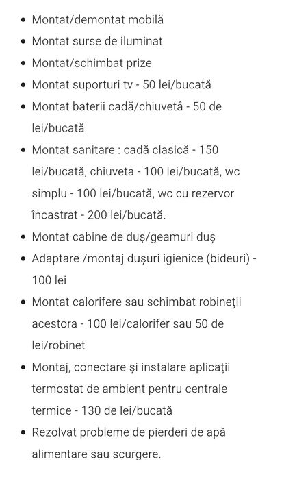 Handyman - reparatii și montaje casnice
