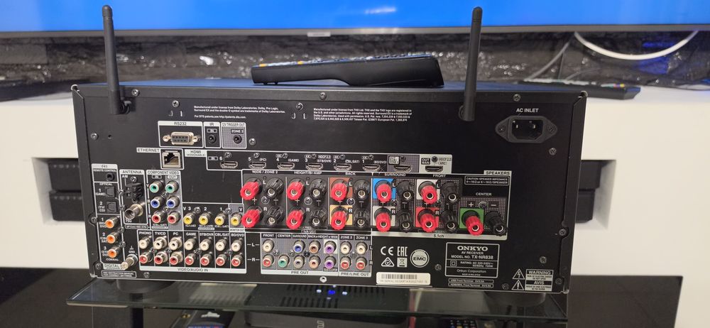 Receiver 7.2 Onkyo TX-NR838 Dolby Atmos Wifi Bluetooth 4k Usb Phono  180w