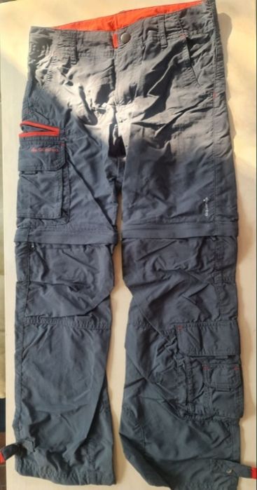 Pantaloni tehnici/de drumetie pentru copii, culoare gri