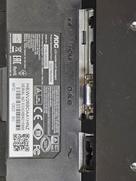 Монитор AOC, 21.5", Full-HD