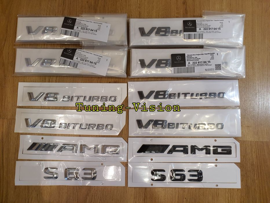 Емблема V8 Biturbo 4matic+ AMG GT63 AMG CLS63AMG X290 W218 W222