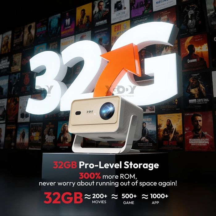 Професионален Интелигентен проектор с Android WiFi Bluetooth,5G