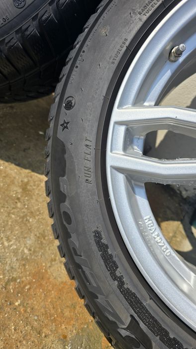 Set jante aliaj 17” ALUTEC + anvelope iarnă Run flat + senzori presiune  5×112