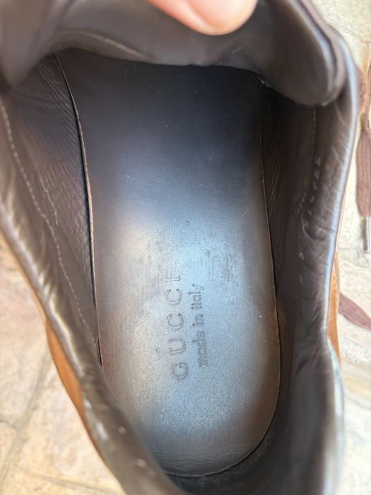 Gucci – sneakers din satin și piele, model “Ipanema”