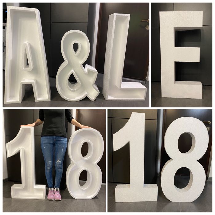 Decor botez, nunta, aniversare, litere, cifre, figurine