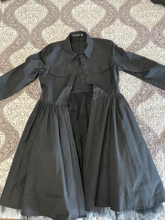 Платье с пышной юбкой в сетку