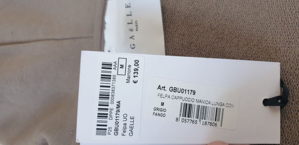 Gaelle Paris Made in Italy Cotton Hoodie M НОВО ОРИГИНАЛ Мъжки  Суитшъ